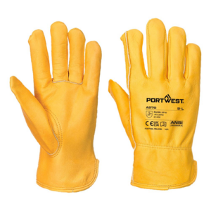 Yellow Leather Gloves